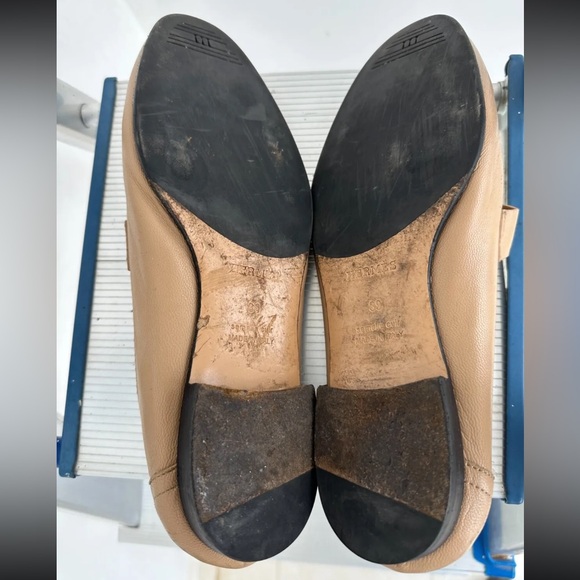 AUTH. HERMES Goatskin Womens Paris Loafers size 39 in Beige Nude - Picture 8 of 9